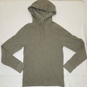 RLX Ralph Lauren Waffle Knit Hoodie Gray Pullover Stretch Women's XS Performance